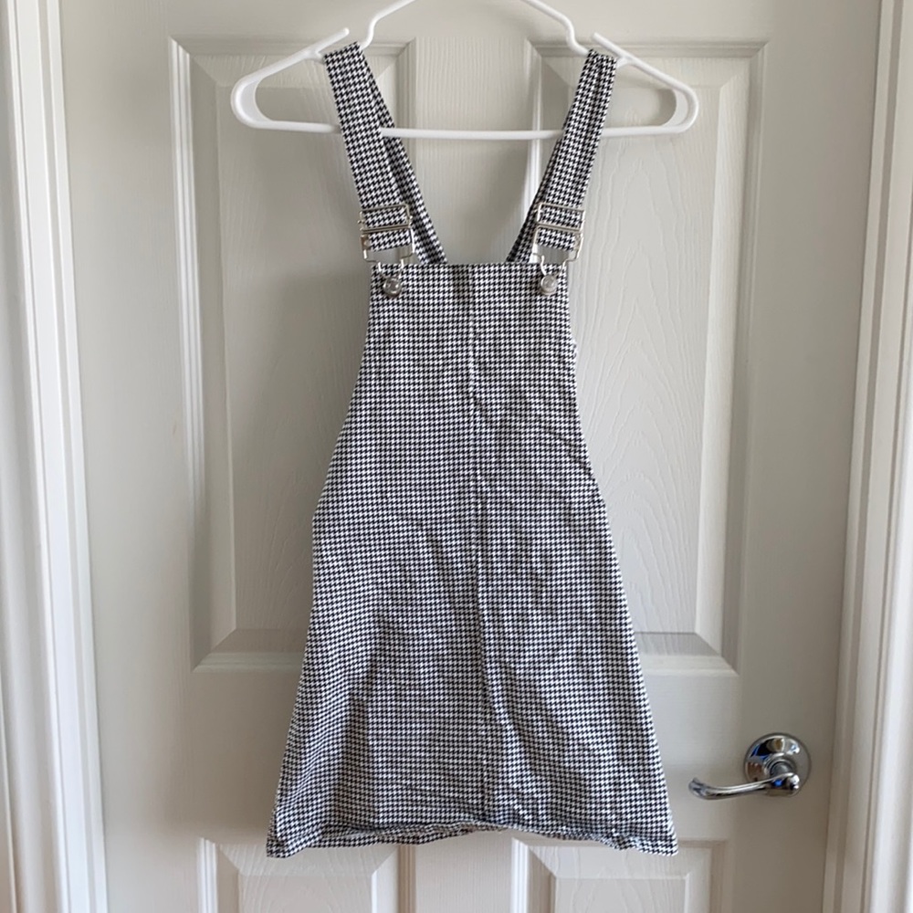 Forever 21 Checkered Overall Mini Dress